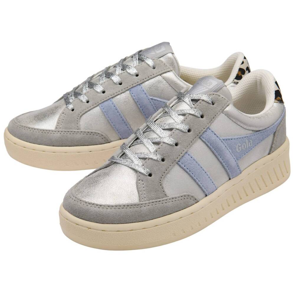 NEW GOLA women's superslam blaze ii sneakers in silver/air/snow leopard - Picture 3 of 5